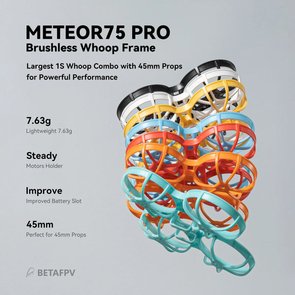 ដ្រូន RC BETAFPV Meteor75 Pro Brushless Whoop Quadcopter ខ្នាតតូចឆ្លាតវៃ FPV ឆ្នាំ ២០២៦