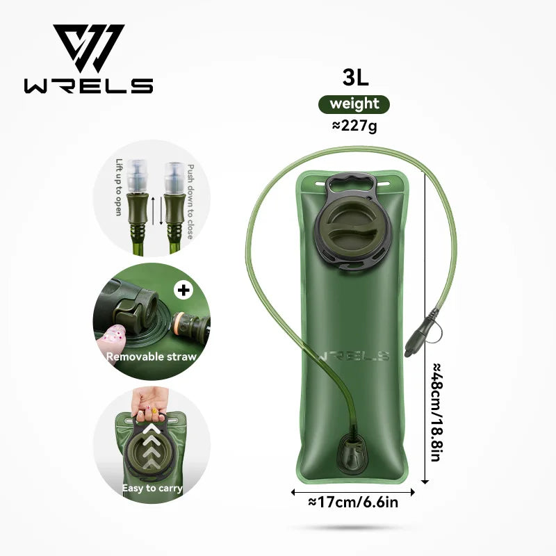 WRELS Hydration Bladder Water Reservoir Large Capacity Water Bag BPA Free Running Cycling Hiking Ultra Durable Water Storage Bag