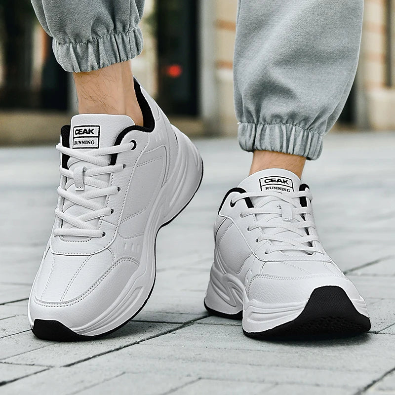 Men's Plus-Size Light Casual Sneakers Four Season New Breathable Soft-Sole Non-Slip Outdoor Fashion Student Running Sports Shoes