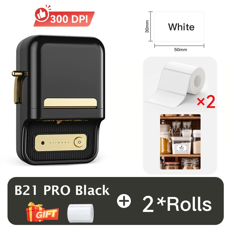 NiiMbot B21 B21 PRO Bluetooth Adhesive Label Printers Mini Thermal Printer Wireless Barcode Label Maker for Office Clothing
