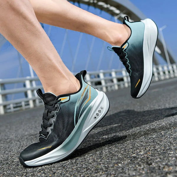 Men women light racing running shoes four seasons soft sole comfort outdoor casual sports shoes couples breathable mesh sneakers