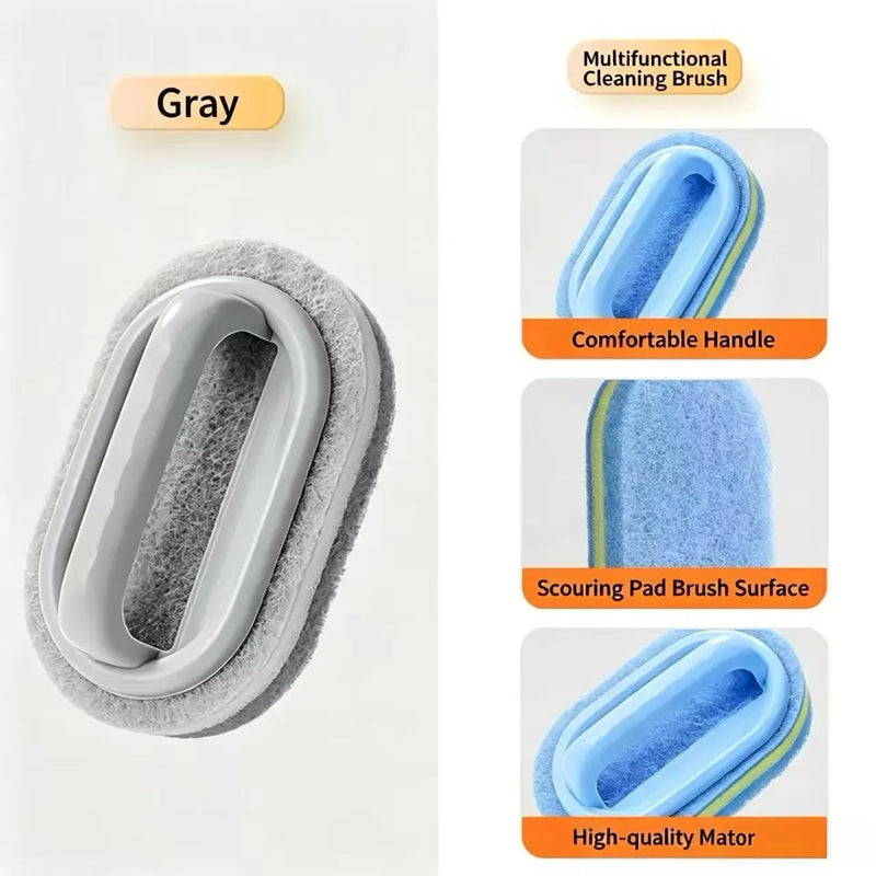 Sponge Cleaning Brush With Handle Bathtub Tile Scrub Brush Kitchen Bathroom Cleaning Sponge Brush Household Cleaning Supplies