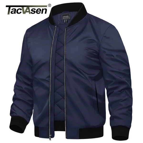 TACVASEN Winter Bike Jackets Mens Padding Thick Warm Pilot Jacket Outdoor Windproof Waterproof Hiking Jacket Windbreaker