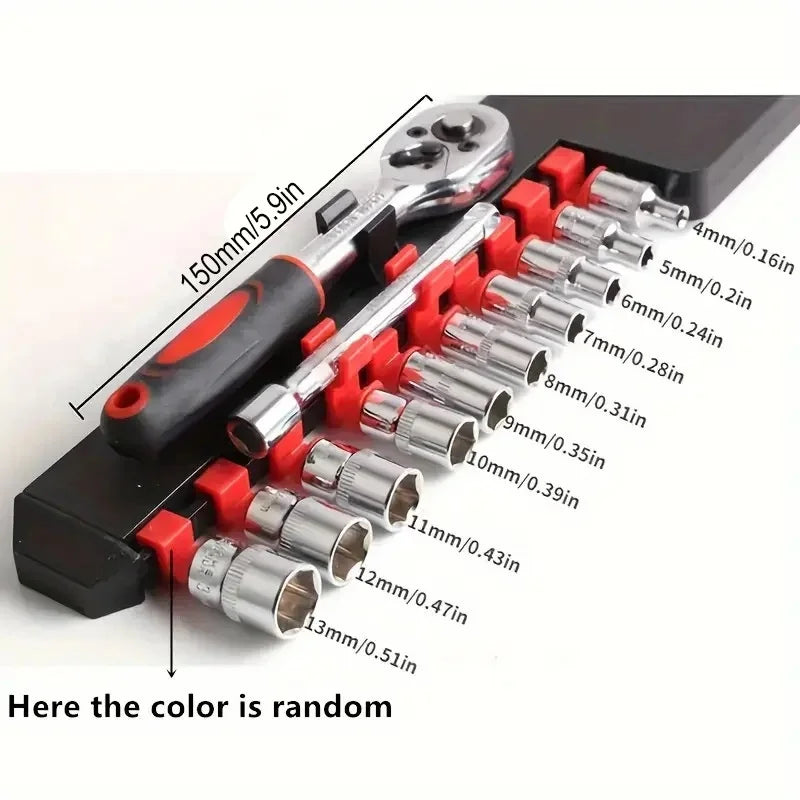 SEAMETAL Upgrade Wrench Socket Set Auto Repair Hand Tools Short Socket Ratchet for Car Boat Motorcycle Bicycle Repairing Kits