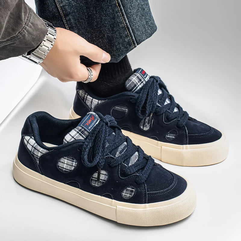 Men's canvas casual shoes four seasons breathable light soft-sole comfort bread shoes fashion outdoor walking sports board shoes