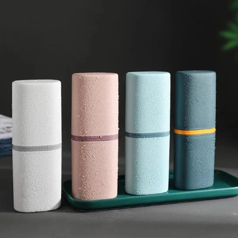1PC Compact Portable Travel Toothbrush & Toothpaste Holder - Organizer for Camping, Home Use and Personal Care