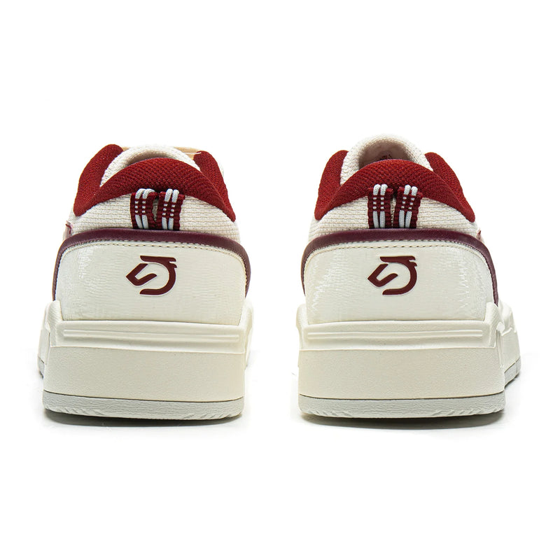 ស្បែកជើង Li-Ning ស្ត្រី COMMON 80S របៀបរស់នៅ ខ្នើយពីរ ទន់ ងើបឡើងវិញ មានផាសុកភាព ស្បែកជើងប៉ាតា LiNing បុរាណ ធម្មតា AGCW120