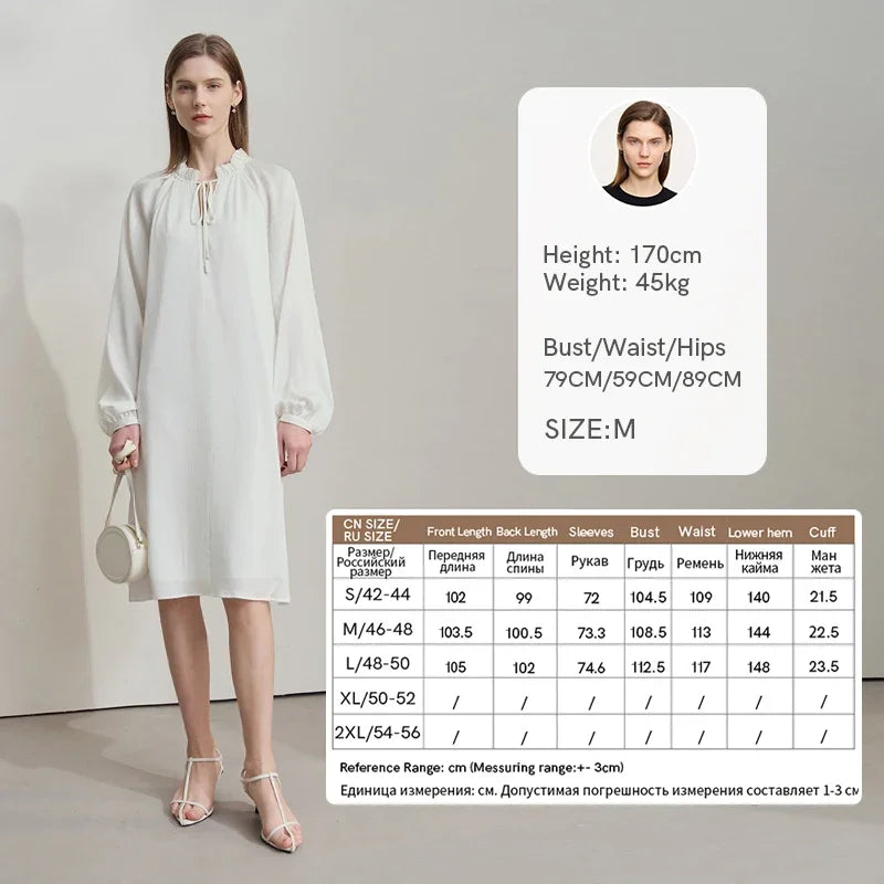 រ៉ូបនារី Amii Minimalist Retro ឆ្នាំ២០២៥ រដូវស្លឹកឈើជ្រុះថ្មី ចងដៃអាវស្មា សំពត់រាងអក្សរ A រ៉ូបសាមញ្ញឆើតឆាយសម្រាប់ស្ត្រី 12521064