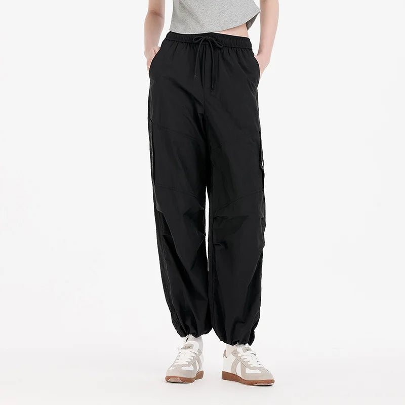 Semir Women Pants Wide 2026 Leg Knitted Loose Fit Elastic Waist Drawstring Urban Casual Everyday Style Soft Comfortable