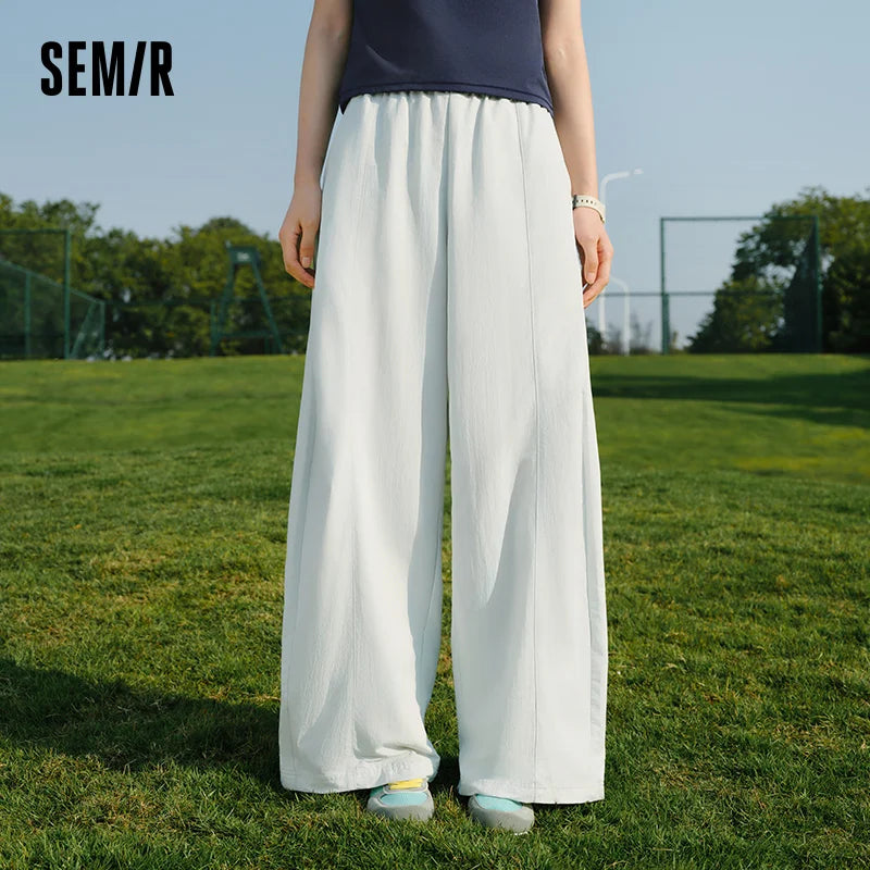 Semir Women Pants UV 2026 Protection Quick Dry Textured Panelled Wide Leg Outdoor Urban Casual Everyday Style Soft