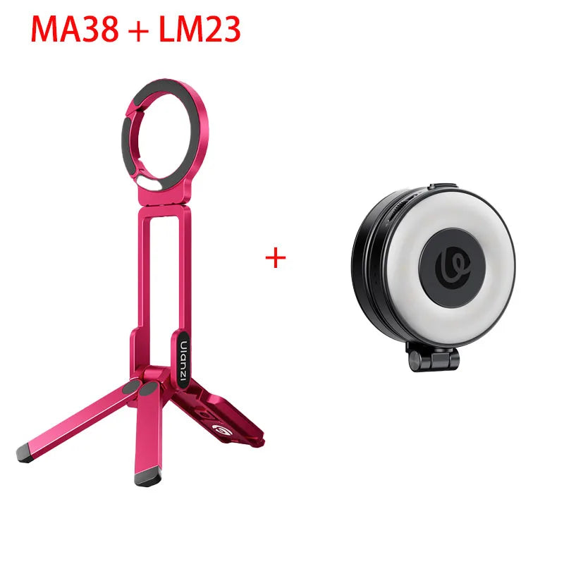 ជើងទ្រទូរស័ព្ទ Ulanzi MA38 MagLock ជើងទ្រទូរស័ព្ទដែលអាចបត់បានជាមួយមូលដ្ឋានម៉ាញេទិក Arca-Swiss សម្រាប់ Iphone 16 15 14 Vlog Live
