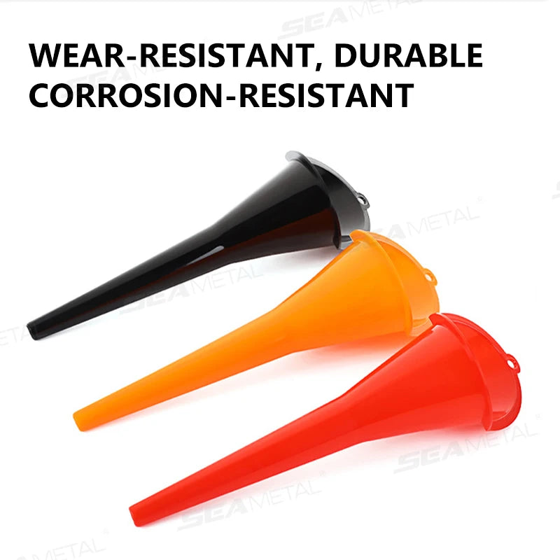 SEAMETAL 1/2pcs Car Long Stem Fuel Funnel Oil Fuel Filling Tools Anti-splash Plastic Oil Funnel Car Motorcycle Refueling Tools