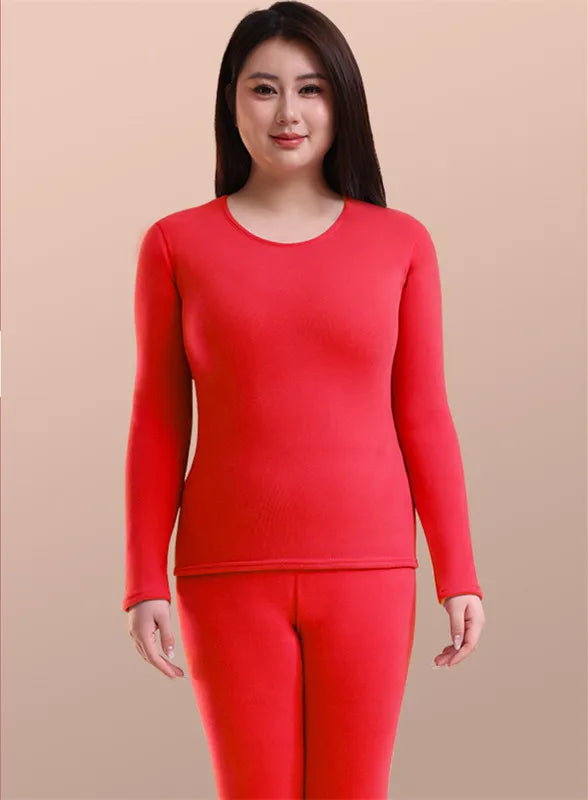 L-6XL Fat And Plus Size Thermal Underwear Autumn Winter Fleece Velvet Women's Pajamas Set Warm Sleepwear Lounge Home Clothes
