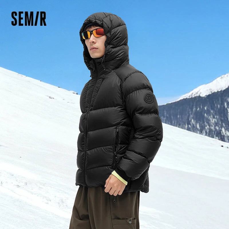Semir Men Down Jacket Thermal Warmth 2026 Winter Everyday Style Outdoor Layer Cold Weather Clean Silhouette Cold Weather Wear