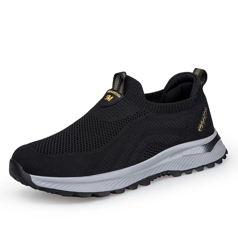 Slip on Walking Shoes for Men Women Breathable Mesh Sneakers Lightweight Non-Slip Casual Athletic Sports Shoes for Elderly