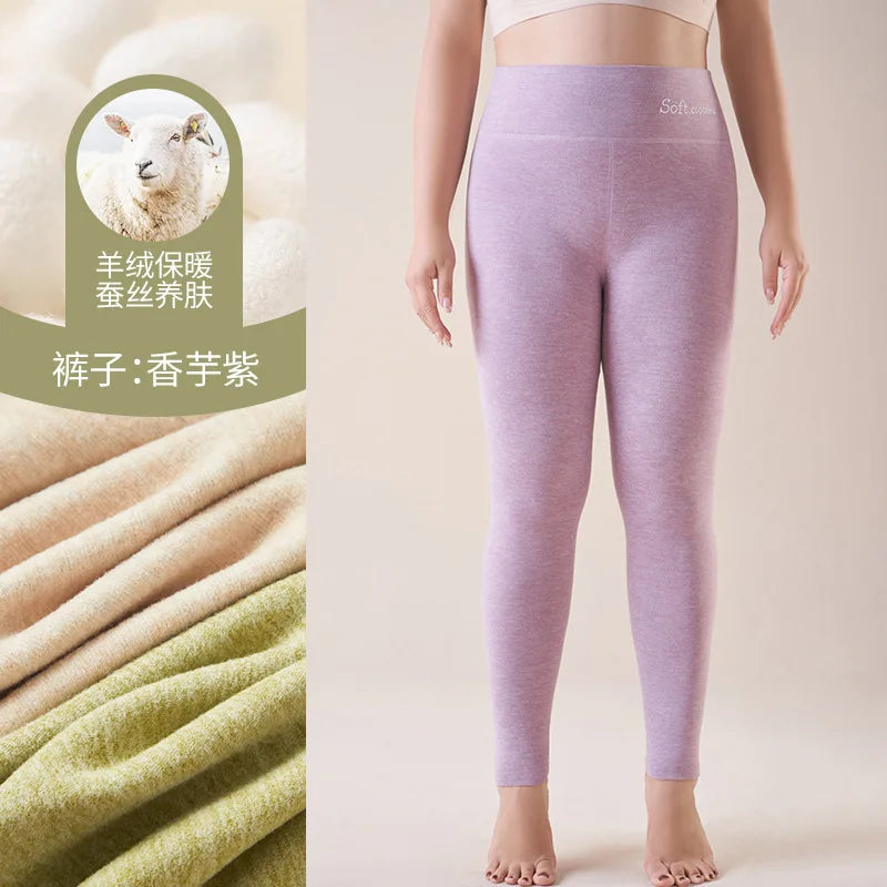 M-5XL Big Size Wool Velvet Warm Pajamas Pant New Autumn Winter Leggings Sleepwear For Sleeping Trousers Women Pantalon Pyjama