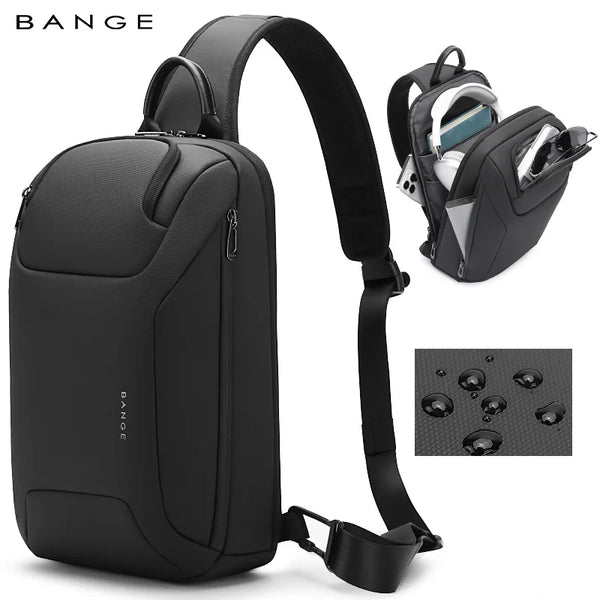 BANGE New Men Shoulder Bags Crossbody Fanny Packs Luxury Waist Pack Bag Sling Men's Shoulder Bags Crossbody Outdoor Cycling Bag