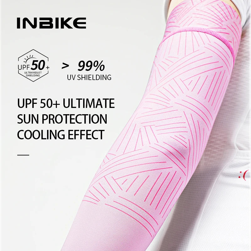 INBIKE Arm Cycling Sleeves Man Bicycle Riding UV Protection Sleeves Sunscreen Arm Cover Ice Silk Arm Cover Bicycle Accessories