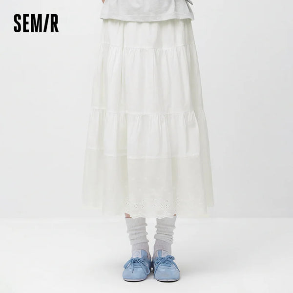 សំពត់នារី Semir ឆ្នាំ ២០២៦ ចង្កេះយឺត សាច់ក្រណាត់នំខេក សំពត់វែងរុំព័ទ្ធ ធម្មតា ទន់ ឆើតឆាយ