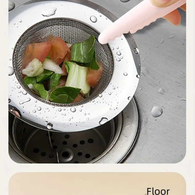 Cute Duck Non-Slip Handle Hair Cleaner,2-in-1 Shower Floor Drain Cleaning Tool,Multi-Surface Dirt Scraper,for kitchen,bathroom
