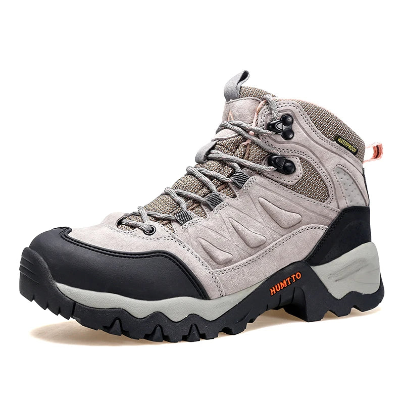 HUMTTO Non-slip Hiking Boots Leather Women's Sports Shoes Winter Outdoor Safety Sneakers Breathable Trekking Shoes for Women