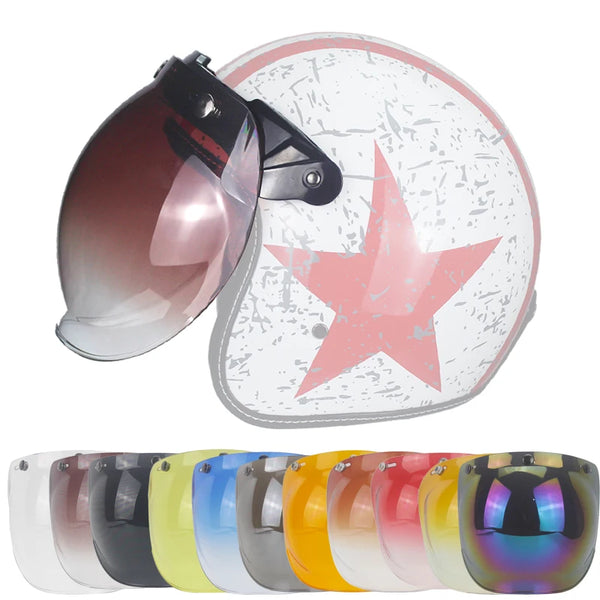 12 colors bubble visor high quality outdoor retro motorcycle helmet sun shield EVO  motorcycle helmet protective shield