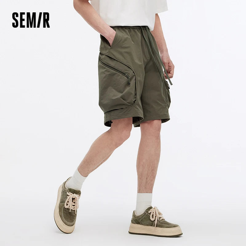 Semir Mens Shorts 2026 Large Pockets Outdoor Workwear Style Functional Knee Length Casual