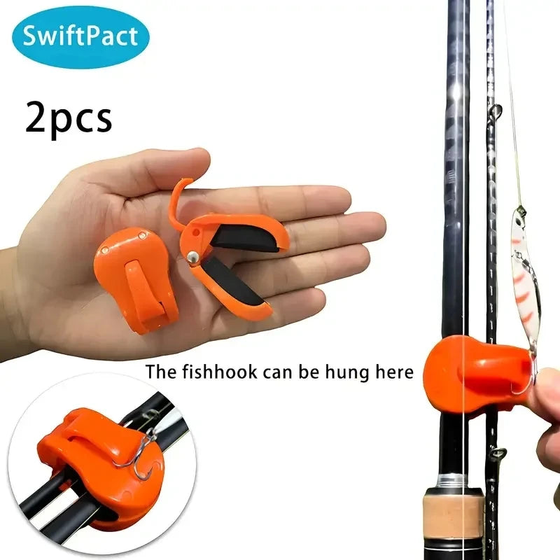 2pcs Multifunctional Fishing Rod Clip-Secure Storage,Anti-Tangle Fishing Rod Organizer, High Elastic Rubber Fishing Rod Clip.