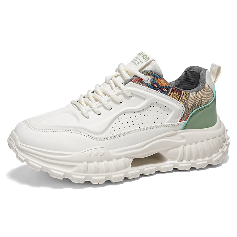 Chunky sneakers four seasons breathable light thick sole soft sole outdoor running fashion comfort students speed sports shoes