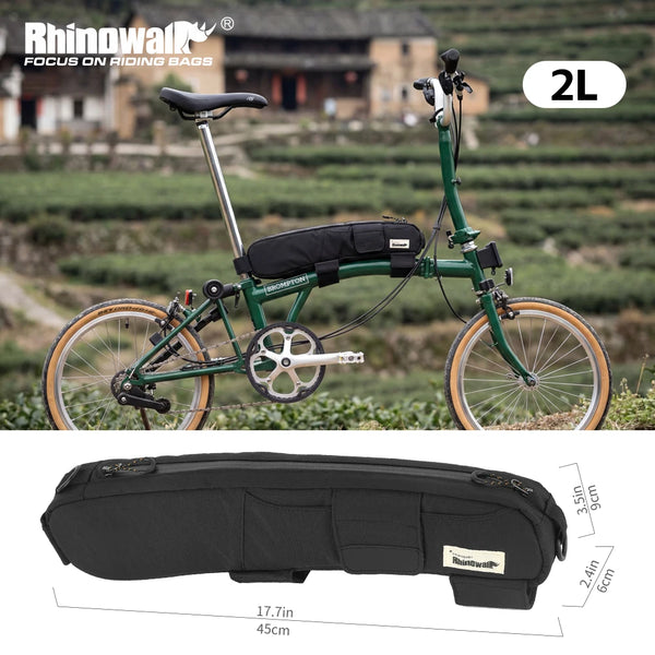 កាបូបដាក់កង់ Rhinowalk ទំហំ 2 លីត្រ ធន់នឹងទឹក សម្រាប់ដាក់កង់បត់ Brompton Dahon Bickpacking