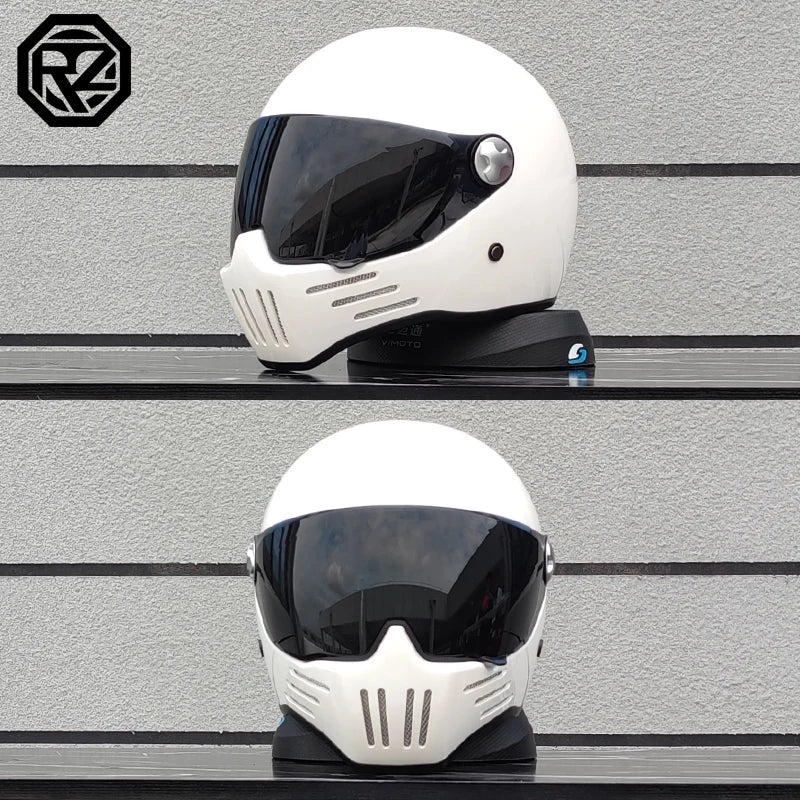 Retro motorcycle helmet ABS Light cruiser full coverage helmet for men and women DOT approved