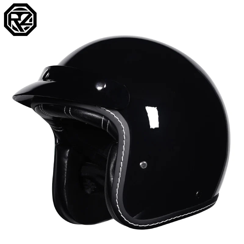 Vintage Motorcycle Helmet Open Face Retro 3/4 Half Helmet Moto Casque Casco Motocicleta Capacete Motocross Para