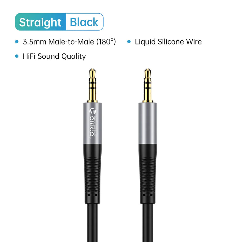 ORICO 3.5mm Aux Cable Jack Audio Cord Male to Male Hi-Fi Sound Liquid Silicone for Headphones iPhone Speaker Car iPad