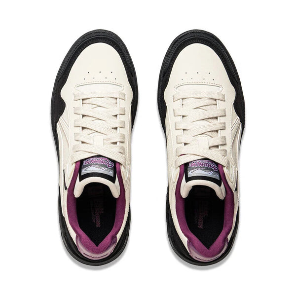 ស្បែកជើង Li-Ning ស្ត្រី Common 80s Lifestyle ស្បែកជើងកីឡាបែបបុរាណដែលមានផាសុកភាព AGCU158