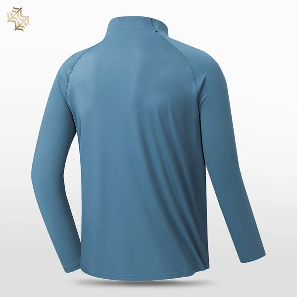 SBWL High Quality Mens Outdoor Hiking Golf Running Breathable Polo Shirt Office Casual Polo Long-Sleeved Sports Base Shirt Tops