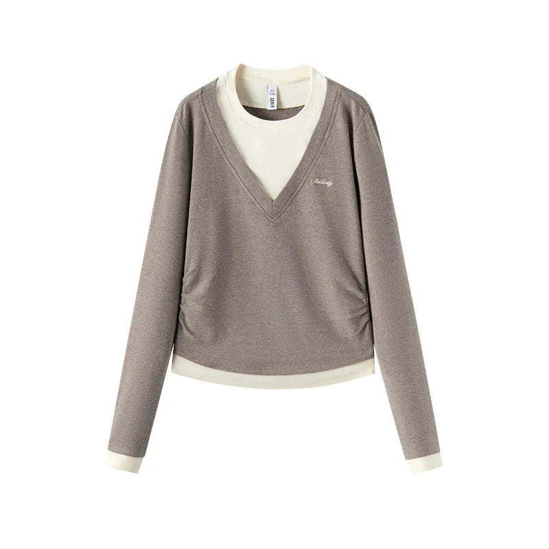 Semir Women Knit Tshirt Antibacterial Thermal Warmth Slim Fit Layered Look 2026 New Winter Daily Wear Urban Casual Style