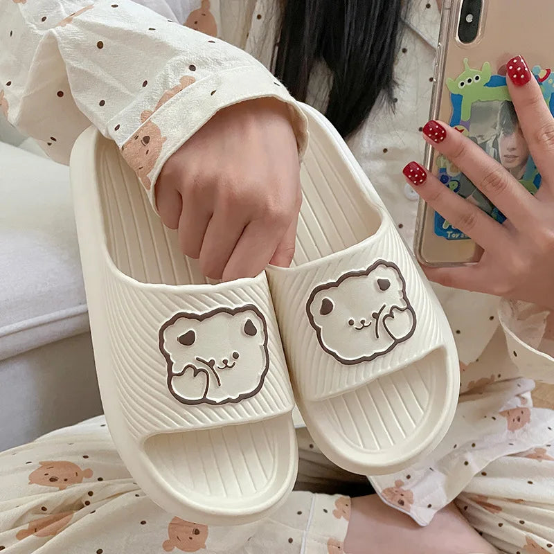 Couples Soft Sole Indoor Slippers Men and Women Summer new Comfortable Anti slip Waterproof Beach Sandals Home Bathroom Slippers