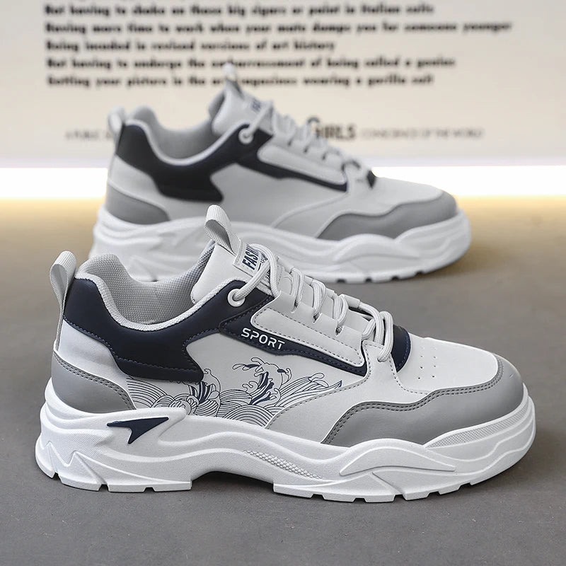 Men's high-quality thick-sole casual shoes Four Seasons Soft-sole Comfort Outdoor Walking Board Shoes Youth Fashion Flat Shoes