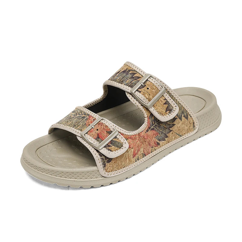 Men's Casual Slip-On Slippers New Summer Lightweight Beach Shoe Outdoor Sports Fashion Anti-Slip Soft Sole City Walking Slippers