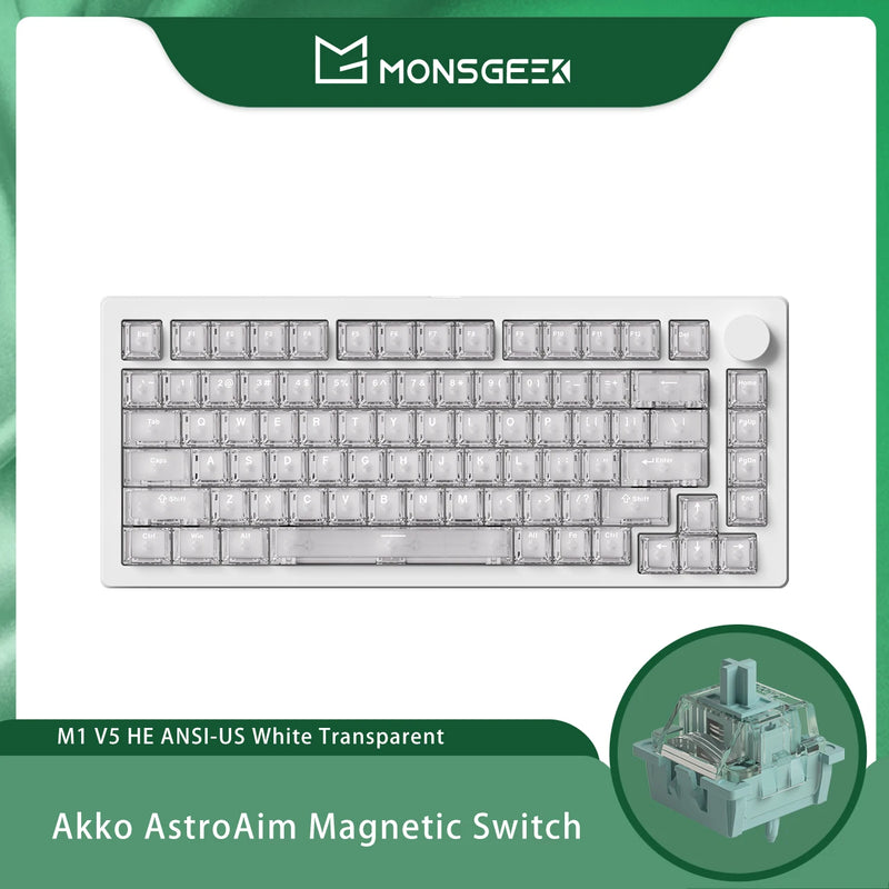 Akko MONSGEEK M1 V5 HE Magnetic Switch Keyboard 75% Rapid Trigger RT0.005mm 8K Polling Rate RGB Aluminum Gaming Keyboard Gasket