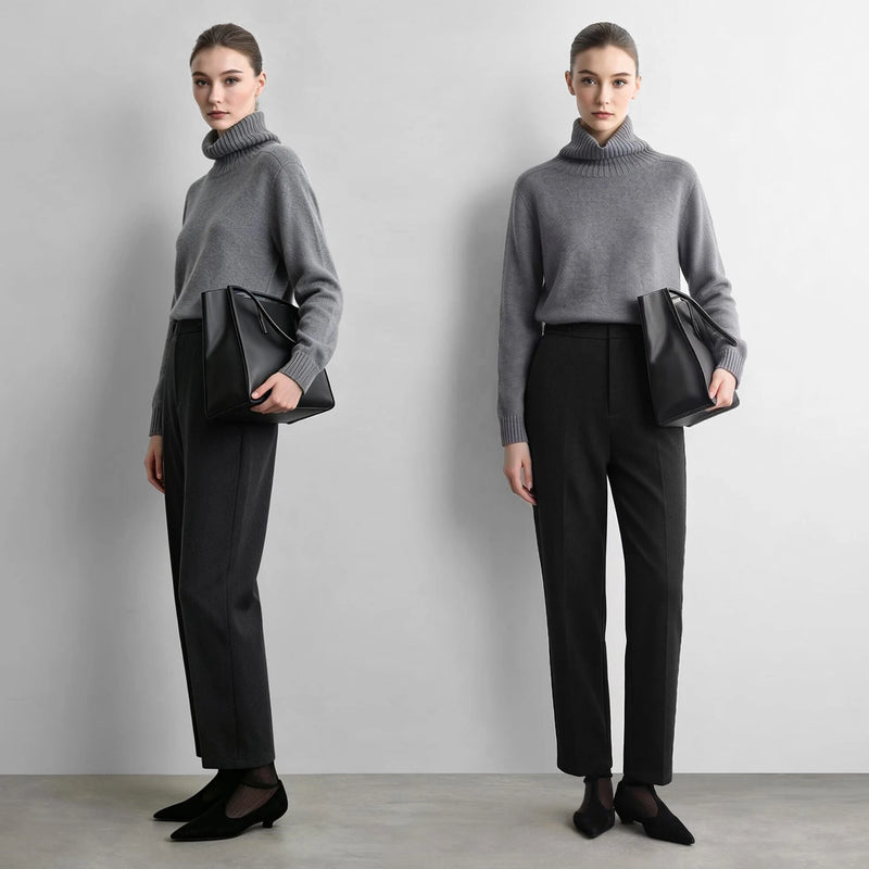 Amii Minimalist Women Pants Pleated 2026 Autumn New Versatile Casual Elegant Modern Cozy Brushed Fitted Women's Pants 12623055