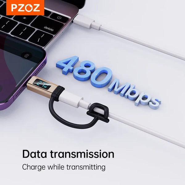 PZOZ Type C to Type C Lightning OTG Adapter Mobile Charger Transfer Video Type C For Thunderbolt 4/3 MacBook Pro/Air iPad USB-C