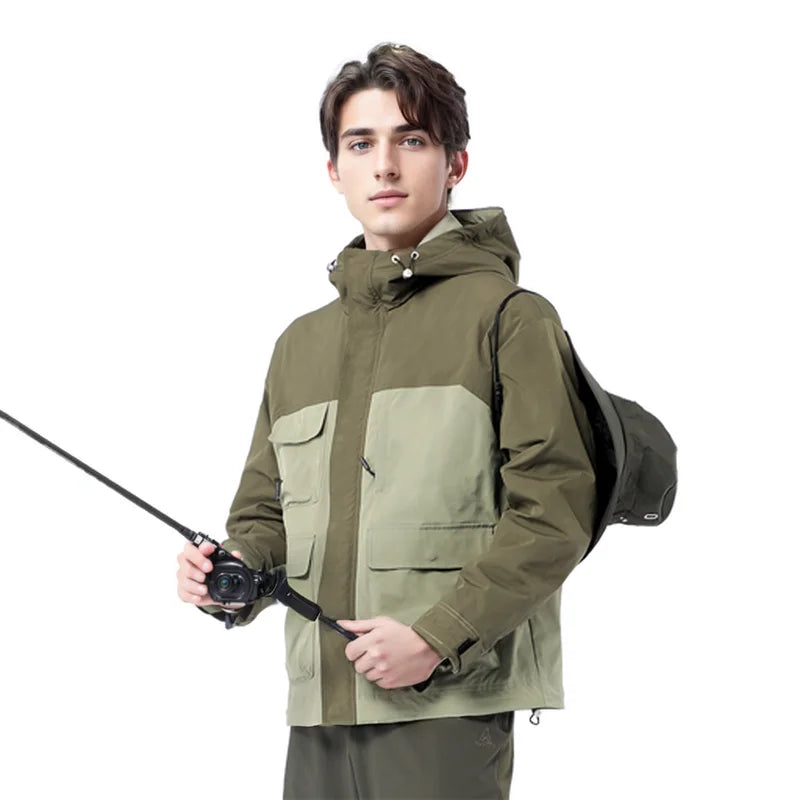 HUMTTO Outdoor Cotton Windbreaker Coats Warm Camping Hiking Jackets Autumn Winter Men's Jacket Waterproof Sports Hunting Jacket