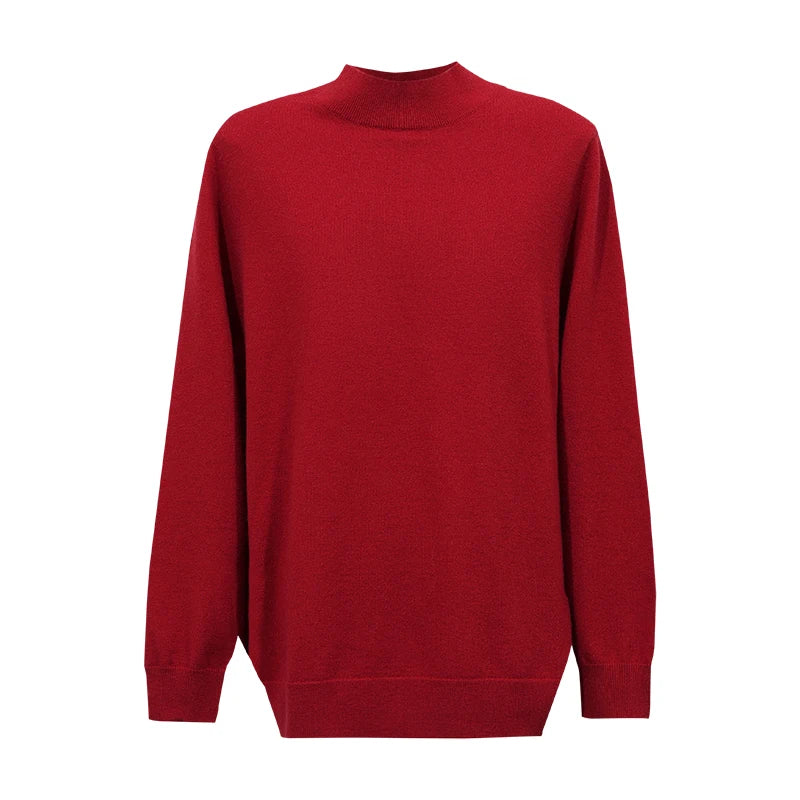 Amii Mock Neck Sweater Long Sleeve Pullover Casual Bow Elegant Knit Tops Versatile 2026 Winter Christmas Woman Clothing 12653019