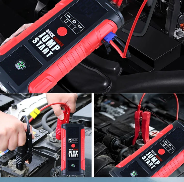BUVAYE Universal Car Battery Jump Starter Portable Car Battery Booster Charger Booster Power Bank Starting Device Car Starter