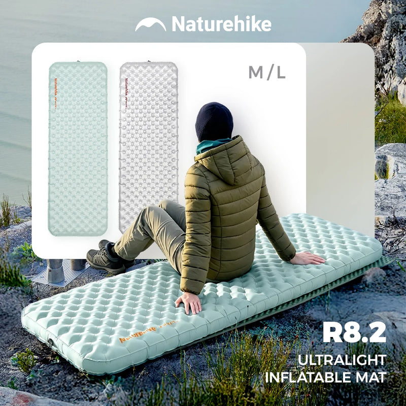 Naturehike 2026 New Camping Inflatable Mattress R 5.8/6.5/8.2 Light Portable Tent Sleeping Pad Outdoor Travel Hiking Beach Mat