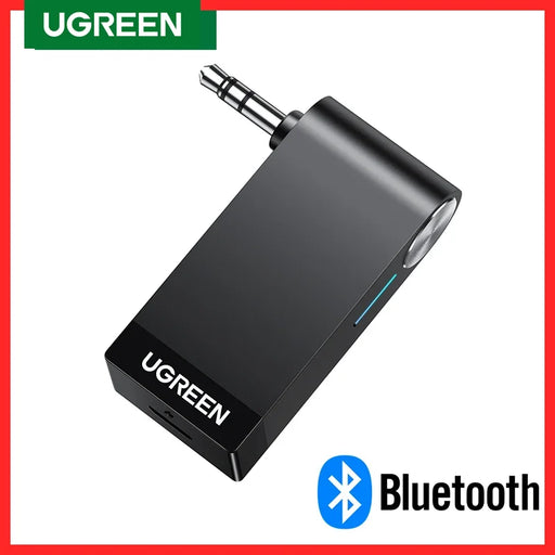 UGREEN AUX Bluetooth Receiver 3.5mm for car, Portable Bluetooth Adapter for Car, Bluetooth 5.0 for Home Stereo/Wired Headphones