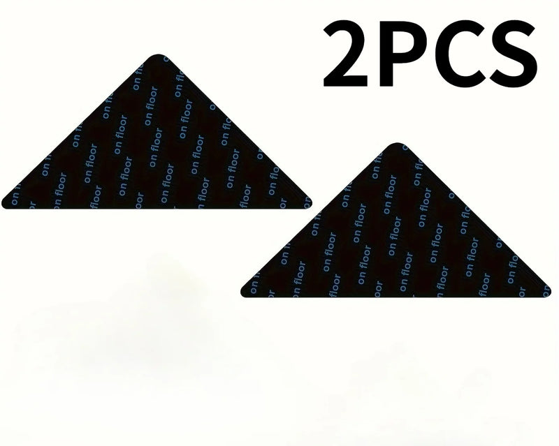 2/4pcs Rug Grippers,Non-Slip Fixing Stickers,Tile Marble Floors,Double Sided Adhesive Carpet Clips Keep Corner Flat.