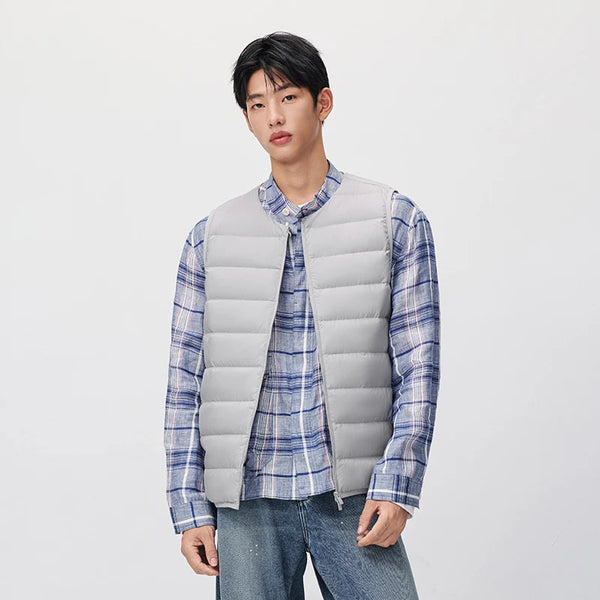 អាវកាក់ Semir សម្រាប់បុរស ទម្ងន់ស្រាល ៩០ ភាគរយ ការពារទឹក ការពារខ្យល់ ពណ៌សុទ្ធ ដេរភួយ ពាក់ប្រចាំថ្ងៃរដូវរងាថ្មី ឆ្នាំ២០២៦