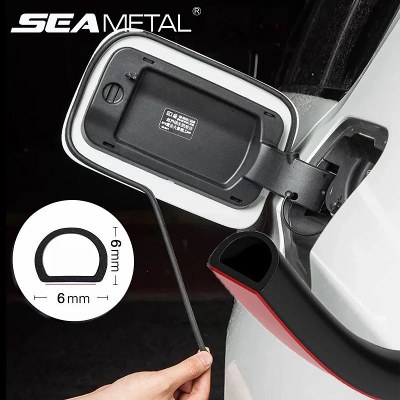 SEAMETAL 90CM Car Fuel Tank Cap Sealing Strips Waterproof Dustproof Automotive Charging Port Cover Weatherstrip Car Accessories